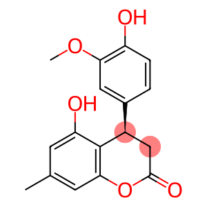 2H-1-Benzopyran-2-one, 3,4-dihydro-5-hydroxy-4-(4-hydroxy-3-methoxyphenyl)-7-methyl-, (4R)-