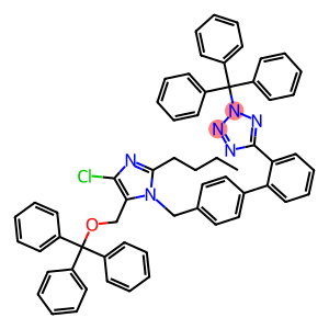 5-[2-[4-[[2-butyl-4-chloro-5-(trityloxymethyl)imidazol-1-yl]methyl]phenyl]phenyl]-2-trityltetrazole