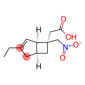 Bicyclo[3.2.0]hept-3-ene-6-acetic acid, 3-ethyl-6-(nitromethyl)-, (1R,5S,6R)-rel-