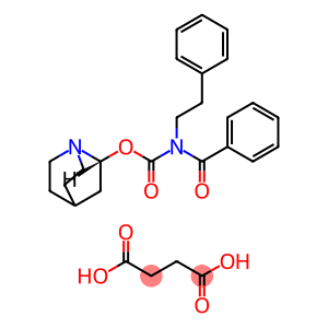 N-Benzoyl-N-[2-(phenyl)ethyl]-N-carbamic Acid R-Quinuclidinol Ester Succinic Acid Salt
