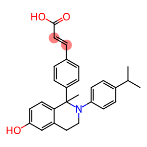 (E)-3-[4-[6-hydroxy-1-methyl-2-(4-propan-2-ylphenyl)-3,4-dihydroisoquinolin-1-yl]phenyl]prop-2-enoic acid