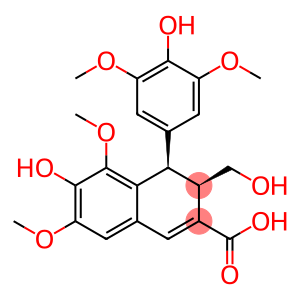 6-Hydroxy-4-(4-hydroxy-3,5-dimethoxyphenyl)-3-(hydroxymethyl)-5,7-dimethoxy-3,4-dihydronaphthalene-2-carboxylic acid