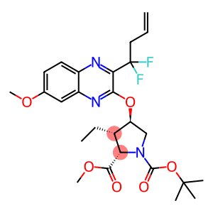 (2S,3S,4R)-1-tert-butyl 2-methyl 4-((3-(1,1-difluorobut-3-en-1-yl)-7-ethoxyquinoxalin-2-yl)oxy)-3-ethylpyrrolidine-1,2-dicarboxylate
