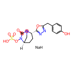 Sulfuric acid, mono[(1R,2S,5R)-2-[5-[(4- hydroxyphenyl)methyl]-1,3,4-oxadiazol-2-yl]- 7-oxo-1,6-diazabicyclo[3.2.1]oct-6-yl] ester, sodium salt (1:1)