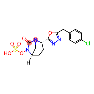 (1R,2S,5R)-2-[5-[(4-CHLOROPHENYL)METHYL]-1,3, 4-OXADIAZOL-2-YL]-7-OXO-1,6-DIAZABICYCLO[3.2.1] OCT-6-