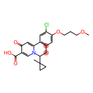 10-Chloro-9-(3-methoxypropoxy)-6-(1-methylcyclopropyl)-2-oxo-6,7-dihydrobenzo[a]quinolizine-3-carboxylic acid