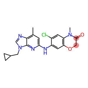 2H-1,4-Benzoxazin-3(4H)-one, 6-chloro-7-[[3-(cyclopropylmethyl)-7-methyl-3H-imidazo[4,5-b]pyridin-5-yl]amino]-4-methyl-