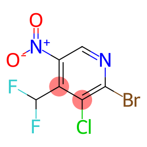 2-Bromo-3-chloro-4-(difluoromethyl)-5-nitropyridine