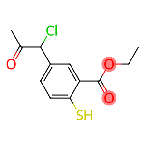 Ethyl 5-(1-chloro-2-oxopropyl)-2-mercaptobenzoate
