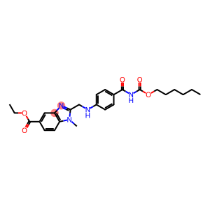 Ethyl 2-(((4-(((hexyloxy)carbonyl)carbamoyl)phenyl)amino)methyl)-1-methyl-1H-benzo[d]imidazole-5-carboxylate