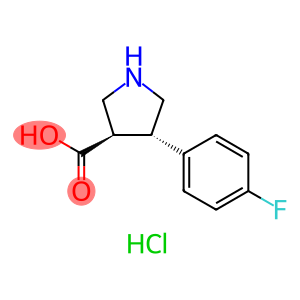 (3R,4S)-4-(4-Fluorophenyl)pyrrolidine-3-carboxylic acid hydrochloride