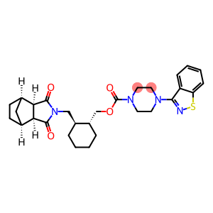 ((1R,2R)-2-(((3aR,4S,7R,7aS)-1,3-dioxooctahydro-2H-4,7- methanoisoindol-2-yl)methyl)cyclohexyl)methyl 4-(benzo[d] isothiazol-3-yl)piperazine-1-carboxy