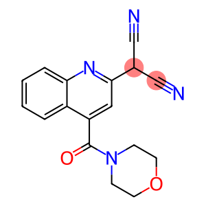 2-[4-(morpholine-4-carbonyl)quinolin-2-yl]propanedinitrile