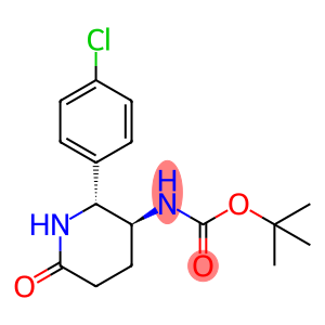 Carbamic acid, N-[(2R,3S)-2-(4-chlorophenyl)-6-oxo-3-piperidinyl]-, 1,1-dimethylethyl ester