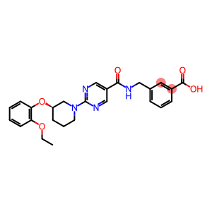 (R)-3-((2-(3-(2-ethoxyphenoxy)piperidin-1-yl)pyrimidine-5-carboxamido)methyl)benzoic acid