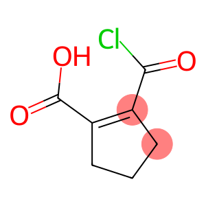 1-Cyclopentene-1-carboxylic acid, 2-(chlorocarbonyl)- (9CI)