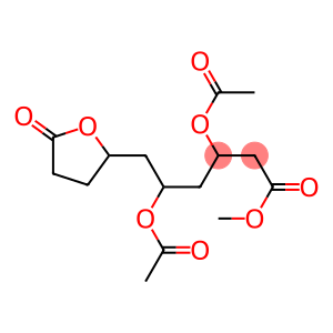 Tetrahydro-β,δ-di(acetyloxy)-5-oxo-2-furanhexanoic acid methyl ester