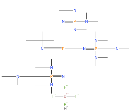 1-叔丁基-4,4,4-三(二甲氨基)-2,2-二[三(二甲氨基)-正膦亚基氨基]-2Λ5,4Λ5-连二(磷腈盐) 四氟硼酸盐