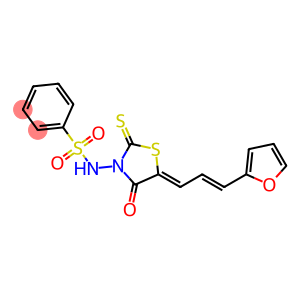 N-{5-[(E)-3-Furan-2-yl-prop-2-en-(Z)-ylidene]-4-oxo-2-thioxo-thiazolidin-3-yl}-benzenesulfonamide