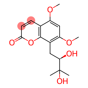 2H-1-Benzopyran-2-one, 8-[(2R)-2,3-dihydroxy-3-methylbutyl]-5,7-dimethoxy-