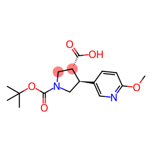 1,3-Pyrrolidinedicarboxylic acid, 4-(6-methoxy-3-pyridinyl)-, 1-(1,1-dimethylethyl) ester, (3R,4S)-