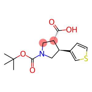 1,3-Pyrrolidinedicarboxylic acid, 4-(3-thienyl)-, 1-(1,1-dimethylethyl) ester, (3R,4S)-