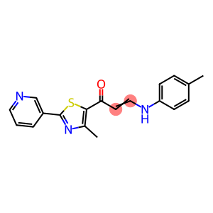 (2e)-1-[4-methyl-2-(pyridin-3-yl)-1,3-thiazol-5-yl]-3-[(4-methylphenyl)amino]prop-2-en-1-one