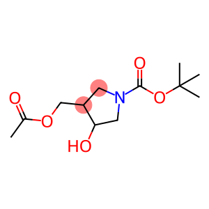 tert-butyl 3-(acetoxymethyl)-4-hydroxypyrrolidine-1-carboxylate