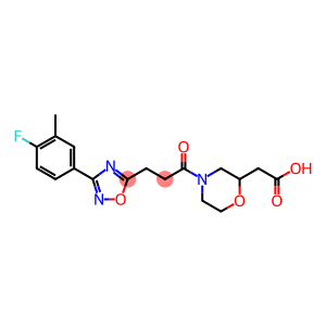 2-(4-(3-(3-(4-fluoro-3-methylphenyl)-1,2,4-oxadiazole-5-yl)propanoyl)Morpholine-2-yl)acetic acid