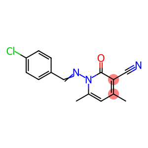 1-{[(E)-(4-chlorophenyl)methylidene]amino}-4,6-dimethyl-2-oxo-1,2-dihydropyridine-3-carbonitrile