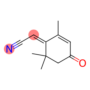 Acetonitrile, (2,6,6-trimethyl-4-oxo-2-cyclohexen-1-ylidene)- (9CI)