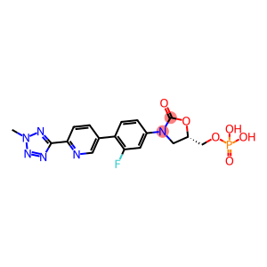 2-Oxazolidinone, 3-[3-fluoro-4-[6-(2-methyl-2H-tetrazol-5-yl)-3-pyridinyl]phenyl]-5-[(phosphonooxy)methyl]-, (5S)-