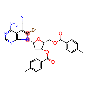 7H-Pyrrolo[2,3-d]pyrimidine-5-carbonitrile, 4-amino-6-bromo-7-[2-deoxy-3,5-bis-O-(4-methylbenzoyl)-β-D-erythro-pentofuranosyl]-