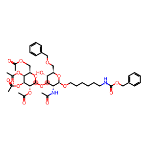 Carbamic acid, 6-2-(acetylamino)-2-deoxy-6-O-(phenylmethyl)-3-O-(2,3,4,6-tetra-O-acetyl-.beta.-D-galactopyranosyl)-.beta.-D-glucopyranosyloxyhexyl-, phenylmethyl ester