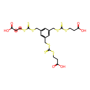 Propanoic acid, 3-[[[[[3,5-bis[[[[(2-carboxyethyl)thio]thioxomethyl]thio]methyl]phenyl]methyl]thio]thioxomethyl]thio]-
