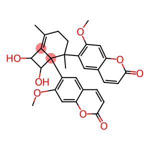 6,6'-[(1,2-Dihydroxyethylene)(1,4-dimethyl-3-cyclohexen-1,2-ylene)]bis(7-methoxycoumarin)