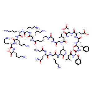 L-Lysine, glycyl-L-glutaminyl-L-lysyl-L-leucyl-L-valyl-L-phenylalanyl-L-phenylalanyl-L-alanyl-L-α-glutamyl-L-α-aspartyl-L-valylglycylglycyl-6-aminohexanoyl-L-lysyl-L-lysyl-L-lysyl-L-lysyl-L-lysyl