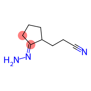 Cyclopentanepropanenitrile, 2-hydrazono- (9CI)