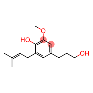 4-Hydroxy-3-methoxy-5-(3-methyl-2-butenyl)benzene-1-propanol