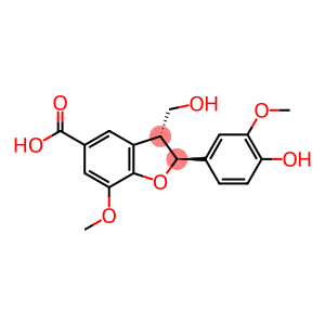 5-Benzofurancarboxylic acid, 2,3-dihydro-2-(4-hydroxy-3-methoxyphenyl)-3-(hydroxymethyl)-7-methoxy-, (2S,3R)-