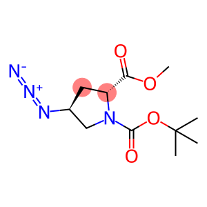 1N-tert-butoxycarbonyl-2(R)-carbomethoxy-4(S)-azidopyrrolidine