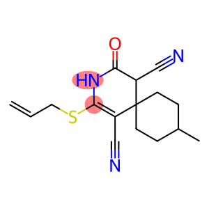 2-(allylsulfanyl)-9-methyl-4-oxo-3-azaspiro[5.5]undec-1-ene-1,5-dicarbonitrile