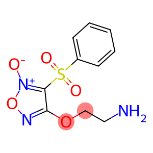 2-[[4-(benzenesulfonyl)-5-oxido-1,2,5-oxadiazol-5-ium-3-yl]oxy]ethanamine