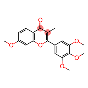 4H-1-Benzopyran-4-one, 7-methoxy-3-methyl-2-(3,4,5-trimethoxyphenyl)-
