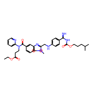 β-Alanine, N-[[2-[[[4-[(E)-amino[[[(4-methylpentyl)oxy]carbonyl]imino]methyl]phenyl]amino]methyl]-1-methyl-1H-benzimidazol-5-yl]carbonyl]-N-2-pyridinyl-, ethyl ester