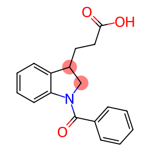 3-(1-benzoyl-2,3-dihydro-1H-indol-3-yl)propanoic acid