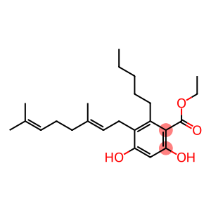 2,4-Dihydroxy-5-[(E)-3,7-dimethyl-2,6-octadienyl]-6-pentylbenzoic acid ethyl ester