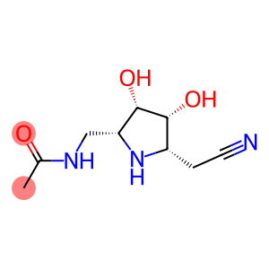 Acetamide, N-[[5-(cyanomethyl)-3,4-dihydroxy-2-pyrrolidinyl]methyl]-, [2R-(2alpha,3ba,4alpha,5alpha)]- (9CI)