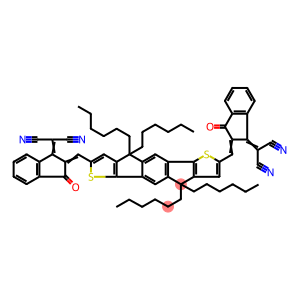 2,2'-((2Z,2'Z)-((4,4,9,9-Tetrahexyl-4,9-dihydro-s-indaceno[1,2-b:5,6-b']dithiophene-2,7-diyl)bis(methanylylidene))bis(3-oxo-2,3-dihydro-1H-indene-2,1-diylidene))dimalononitrile