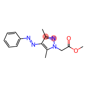 methyl (E)-2-(3,5-dimethyl-4-(phenyldiazenyl)-1H-pyrazol-1-yl)acetate